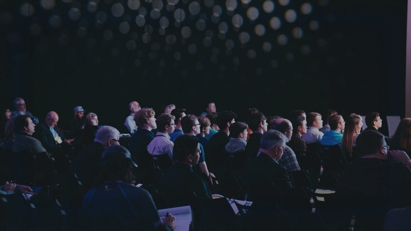 Audience at a professional talk